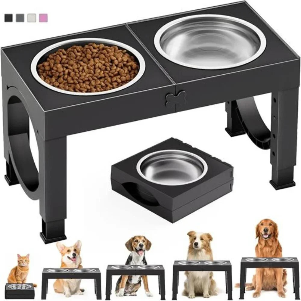 Elevated Dog Bowls Large Breed XiaZ Raised Dogs Bowl Stand Large/Medium Sized